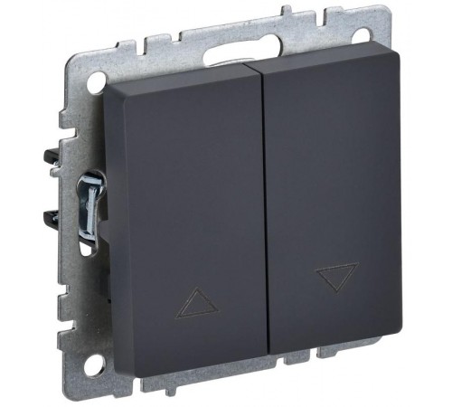 BRITE Выключатель жалюзи 10А ВС10-1-5-БрГ графит   BR-V15-0-10-K53  IEK