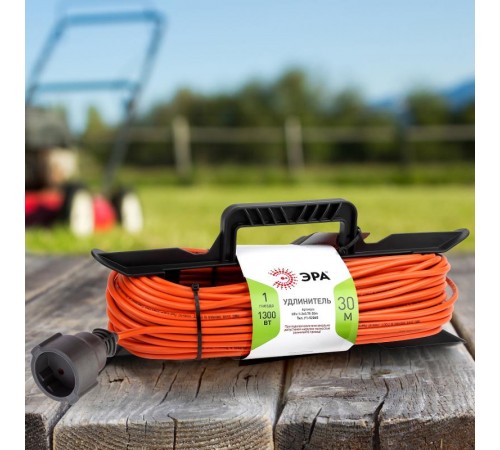 Удлинитель силовой ЭРА UFx-1-2x0.75-30m-IP44 на рамке б/з 1 гн 30м ПВС 2x0.75  Б0046822  ЭРА