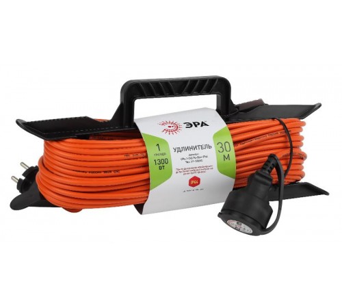 Удлинитель силовой ЭРА UFx-1-2x0.75-30m-IP44 на рамке б/з 1 гн 30м ПВС 2x0.75  Б0046822  ЭРА