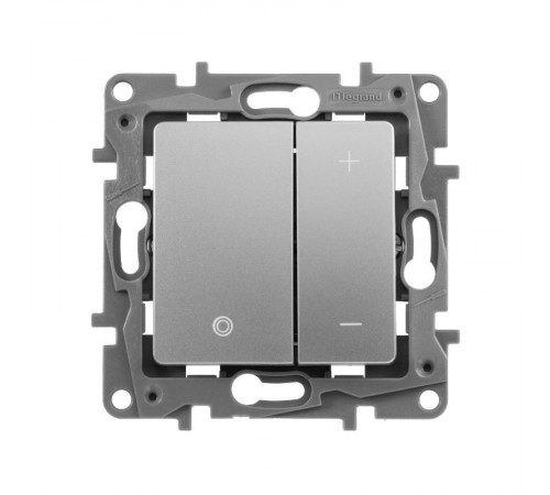 Etika Алюминий Светорегулятор нажимной, 400Вт  672418  Legrand