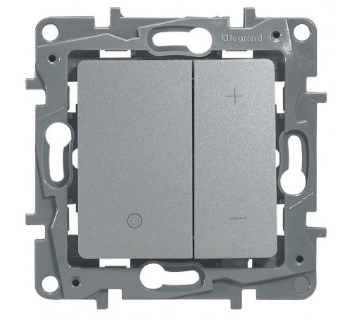 Etika Алюминий Светорегулятор нажимной, 400Вт  672418  Legrand