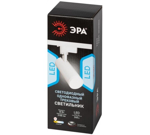 Светильник светодиодный трековый однофазный TR59 - 3030 WH светодиодный 30Вт 3000К белый  Б0054445  ЭРА