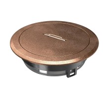 Лючок GES R2T 40х140 мм (для монтажных оснований, состаренная медь) с тубусом (GES R2T Cu)  7408864  OBO Bettermann