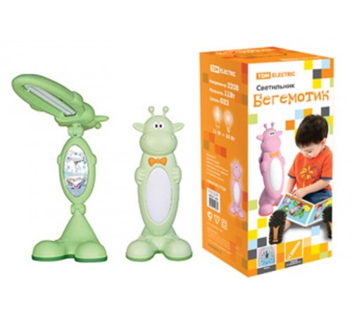 Светильник настольный Бегемотик 11Вт КЛЛ G23 розовый с лампой  SQ0337-0005  TDM