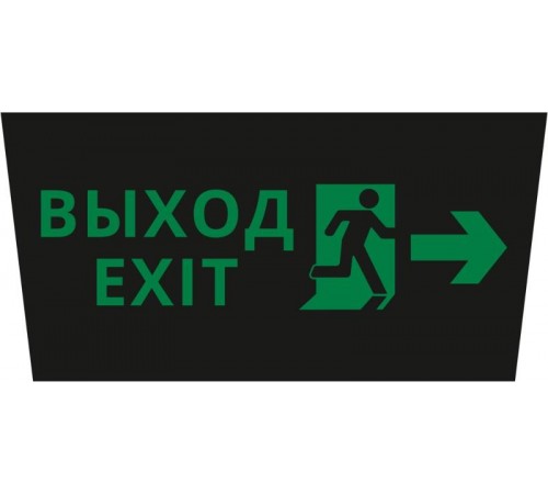 Пиктограмма ДСО-IP65 "Выход - вправо черный фон"  60481DEK  DEKraft