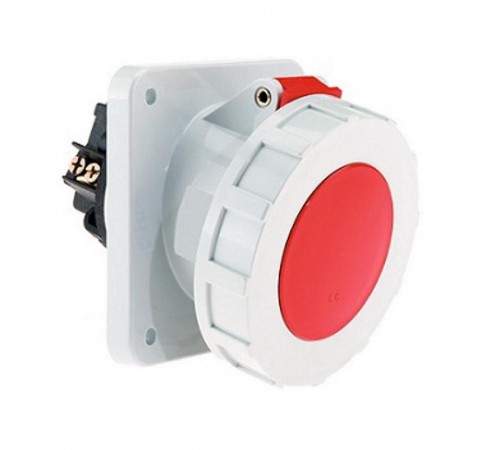 Розетка встраиваемая наклонная 32А 5P 400в 6h IP67 100х92 1288 I 1288-Bals I Bals