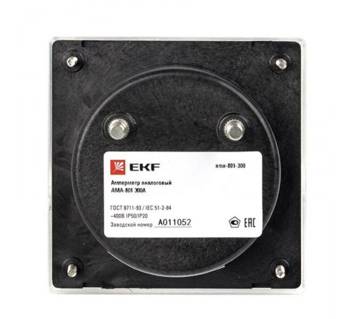 Амперметр AM-A801 аналоговый на панель 80х80 (круглый вырез) 300А трансформаторное подключение EKF PROxima  ama-801-300  EKF