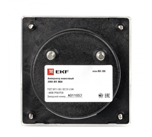 Амперметр AM-A801 аналоговый на панель 80х80 (круглый вырез) 300А трансформаторное подключение EKF PROxima  ama-801-300  EKF