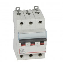 Выключатель автоматический трехполюсный DX3 6000 10А C 10кА  407857  Legrand