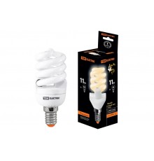 Лампа энергосберегающая КЛЛ 11Вт E14 827 cпираль FSТ2 40х93мм  SQ0323-0053  TDM