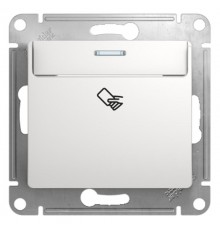 Glossa Белый Выключатель карточный, сх.6  GSL000169  SE