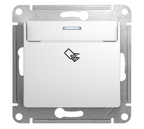 Glossa Белый Выключатель карточный, сх.6  GSL000169  SE