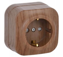 РСш20-3-ХД Розет. 1-ая с з/к и з/ш о/у 16А GLORY дуб  ERH14-K24-16  IEK