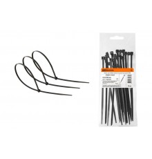 Хомут 2,5х180мм нейлон (черный) (25 штук)  SQ0515-0327  TDM