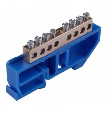 Шина _N_ 150.08.DIN Шина "N" на 8 присоединений 150А на изоляторе под DIN-рейку  Шина _N_ 150.08.DIN  HEGEL