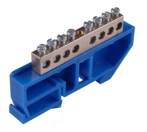 Шина _N_ 150.10.DIN Шина "N" на 10 присоединений 150А на изоляторе под DIN-рейку  Шина _N_ 150.10.DIN  HEGEL