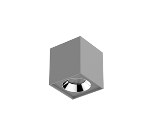 Светильник светодиодный DL-02 Cube накладной 100*110 12W 4000K 35° RAL7045 серый муар  V1-R0-H0360-20000-2001240  VARTON