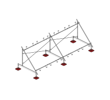 Опорная конструкция для установки нескольких солнечных панелей/коллекторов TECHNORAPTOR FOOT  KM-TR-F-SSfMMPI-C  КМ - профиль