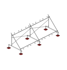 Опорная конструкция для установки нескольких солнечных панелей/коллекторов TECHNORAPTOR FOOT  KM-TR-F-SSfMMPI-C  КМ - профиль