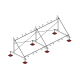 Опорная конструкция для установки нескольких солнечных панелей/коллекторов TECHNORAPTOR FOOT  KM-TR-F-SSfMMPI-C  КМ - профиль