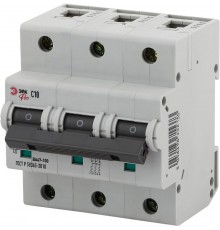 Выключатель автоматический трехполюсный NO-902-279 ВА47-100 3Р 10А 10 кА кривая С (4/40/960) Pro  Б0048869  ЭРА