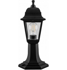 Светильник садово-парковый НТУ 04-60-001 60W 230V E27 400*180мм черный, на постамент, 4-х гранник  32271  FERON