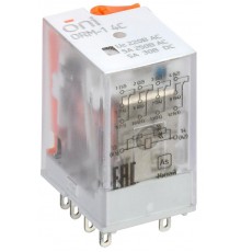 Реле интерфейсное ORM-1 4C 220В AC с LED и тест. кнопкой ONI  ORM-1-4C-AC220V-L-B  ONI
