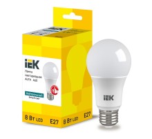Лампа светодиодная  ALFA A60 груша 8Вт 230В 4000К E27 (6шт)   LLA-A60-8-230-40-E27-6  IEK