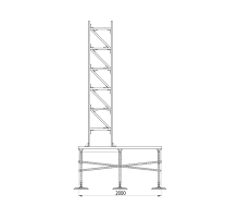 Опорная конструкция для базовой станции сотовой связи TECHNORAPTOR-FOOT 500х500х3000  KM-TR-F-CT-500-500-3000  КМ - профиль