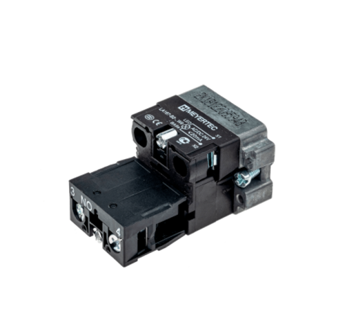 Основание с модулем подсветки, 1NO блок-контакт, зеленый, 220V AC/DC, мет. MTB2-BW633  43296  ОВЕН