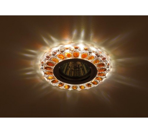 Светильник точечный встраиваемый под лампу DK LD10 MR16 50Вт GU5.3 оранжевый с подсветкой  Б0028093  ЭРА