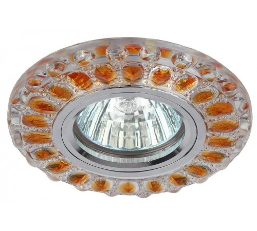 Светильник точечный встраиваемый под лампу DK LD10 MR16 50Вт GU5.3 оранжевый с подсветкой  Б0028093  ЭРА