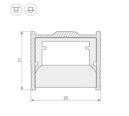 Профиль-держатель WPH-FLOOR22-2000 ANOD  023291  Arlight