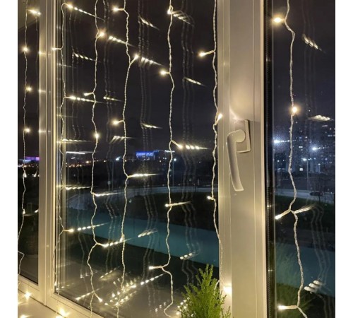 Гирлянда светодиодная  Дождь/Занавес 1 м*2 м теплый свет, ENOZ-2B   24V, IP44 (60/720)  Б0041908  ЭРА