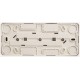 Этюд Кремовый О/У Розетка 3-ая с заземлением без шторок 16А 250B  PA16-011K  SE
