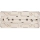 Этюд Кремовый О/У Розетка 3-ая с заземлением без шторок 16А 250B  PA16-011K  SE
