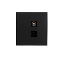 Розетка STRONG компьютерная RJ45 кат6 + TV с/у антрацит  KR-78-0722-5  Kranz