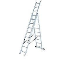 Лестница алюминиевая трёхсекционная ЛА 3х8  73/5/1/21  ВИХРЬ