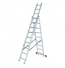 Лестница алюминиевая трёхсекционная ЛА 3х8  73/5/1/21  ВИХРЬ