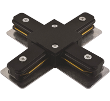 Коннектор для накладного шинопровода PTR CX-BL чёрный X -образный  5010871  Jazzway