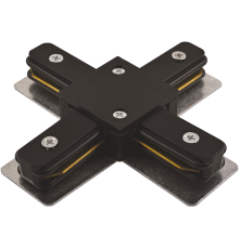 Коннектор для накладного шинопровода PTR CX-BL чёрный X -образный  5010871  Jazzway