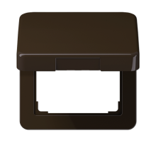 Крышка ударопрочная откидная ударопрочная для штекерных розеток; коричневая  CD590BFKLBR  Jung