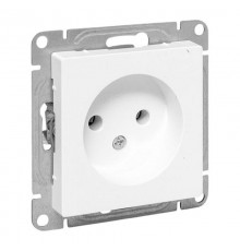 Механизм розетки, 16А, без заземления, без шторок, белый Эпика EKF  UP1-SOW-100  EKF
