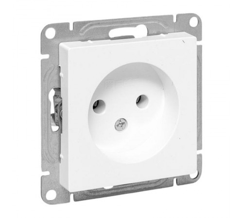 Механизм розетки, 16А, без заземления, без шторок, белый Эпика EKF  UP1-SOW-100  EKF