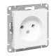 Механизм розетки, 16А, без заземления, без шторок, белый Эпика EKF  UP1-SOW-100  EKF