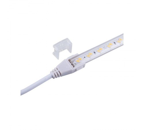 Лента светодиодная,120SMD(5730)/м 11Вт/м 220V IP65 50м, 4000K, FERON LS705 с 1 сетевым шнуром, 2 заглушками, 2 коннекторами в комплекте 48140 FERON