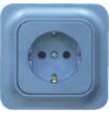 Розетка эльба без з/к синяя  Э1-02-13  Рувинил