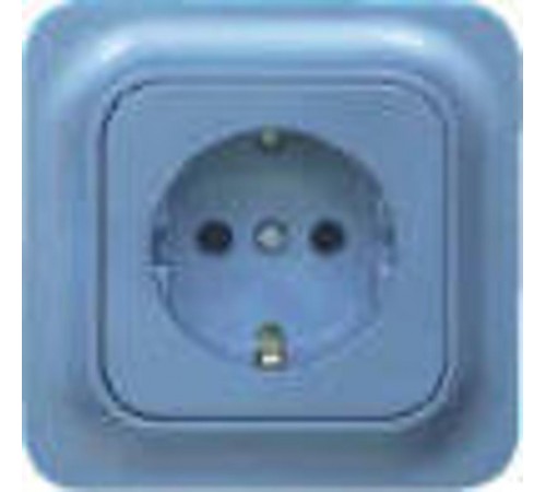 Розетка эльба без з/к синяя  Э1-02-13  Рувинил