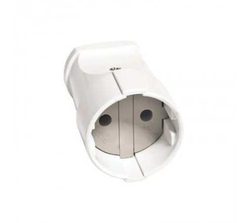 Кабельная розетка 2П б/з 10А 250B белая   SQ1806-0029  TDM