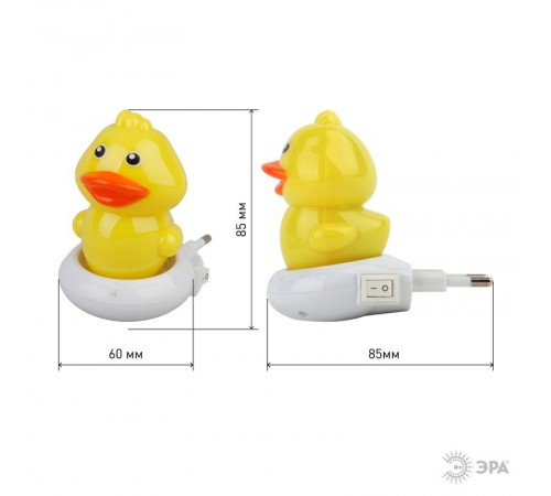 Ночник NN-609-SW 0,5Вт светодиодный желтый  Б0019101  ЭРА